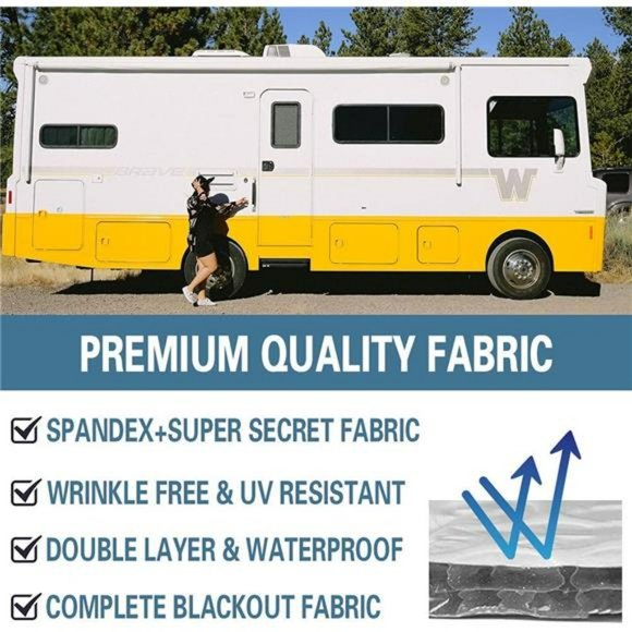 Car Window Shade, 16” x 25” Car Door Window Cover Double-Layer Sunshield (Black) - Picture 4 of 7